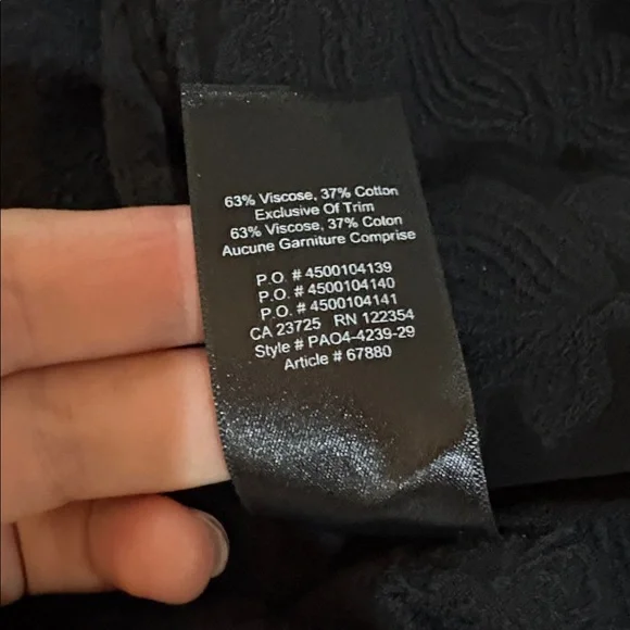 Aritzia Wilfred Black Durante Robe Sheer Floral duster - Picture 14 of 14